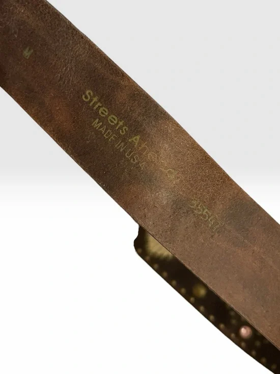 Streets Ahead Anthropologie Hearts and studs leather bohemian belt - Picture 3 of 10